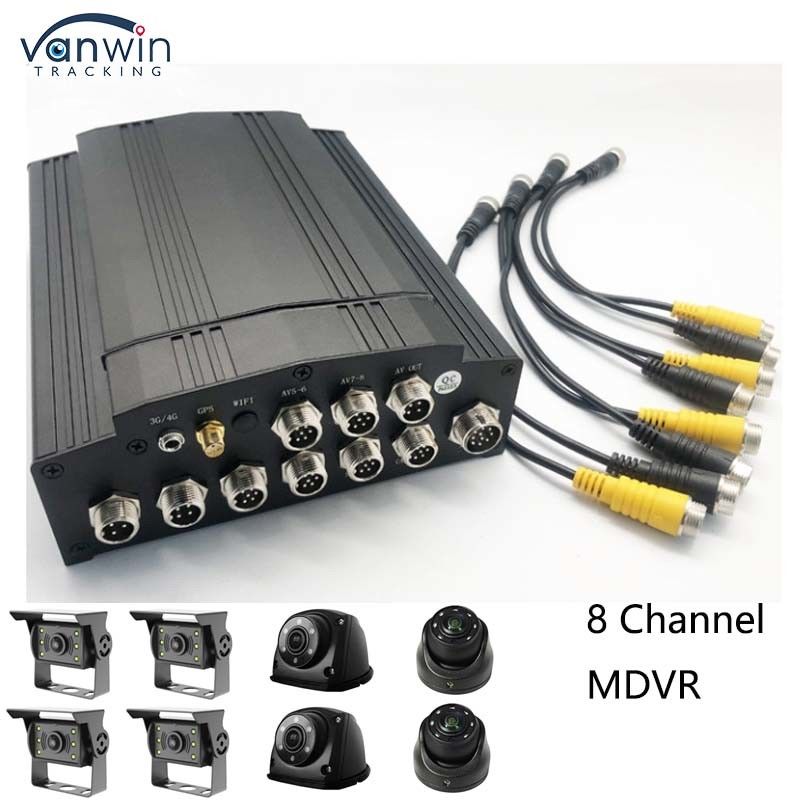 8 canali Mobile SD Card DVR CCTV AHD 1080P Video Recorder per Taxi Truck Bus Camera
