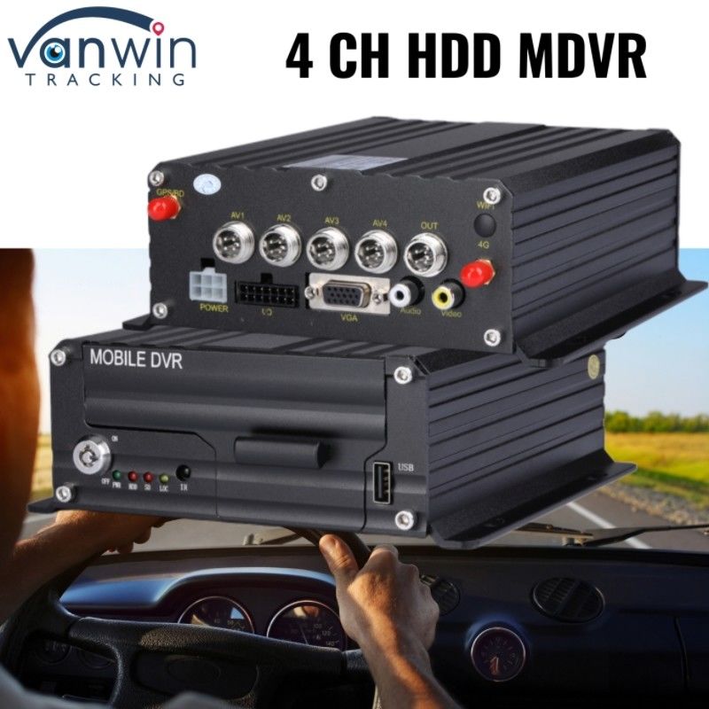 4CH 1080P DVR Fleet Management System HDD Digital Video Recorder con 4G GPS Vehicle Tracker