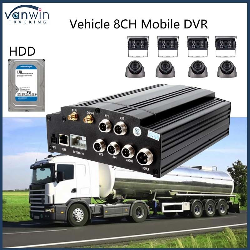 8CH Auto 1080P H. 265 HDD Mobile DVR Truck MDVR Veicolo di monitoraggio remoto MDVR