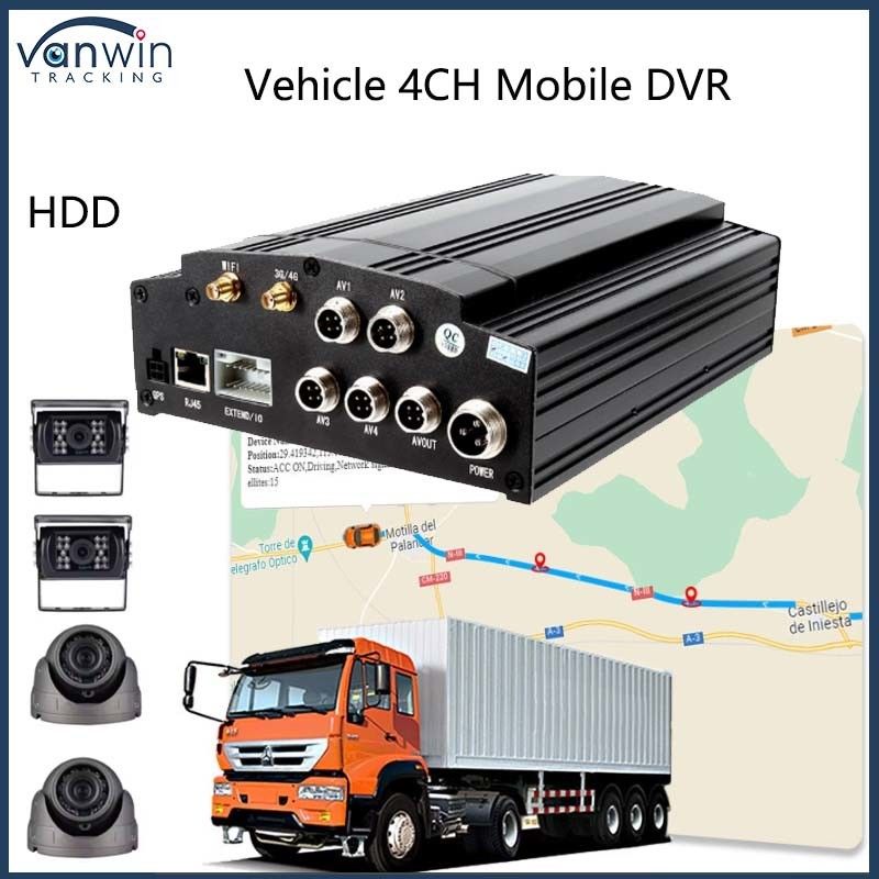 4 canali DVR mobile 4G GPS WIFI HDD 1080P AHD Card DVR per autobus urbani