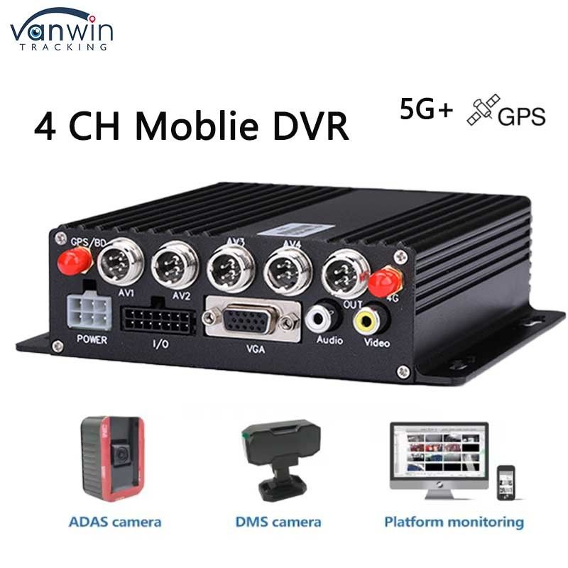 DVR per auto a 4 canali con 5G GPS AHD Camera SD Card Video Recorder per camion bus