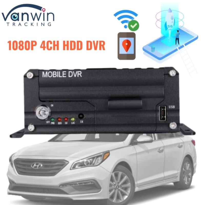 1080P 4CH HDD DVR 5G GPS Tracker Vehicle Monitoring System per la sicurezza della flotta