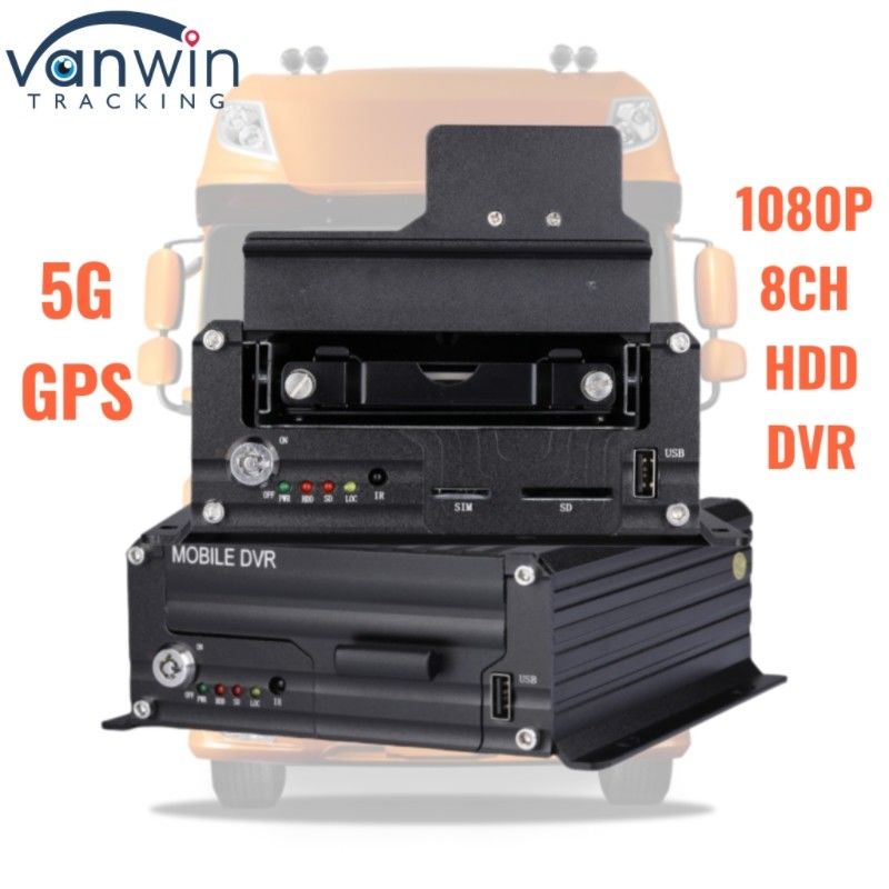 1080P 8CH Hard Disk DVR 5G GPS Tracker Sistema di monitoraggio dei veicoli per la sicurezza della flotta