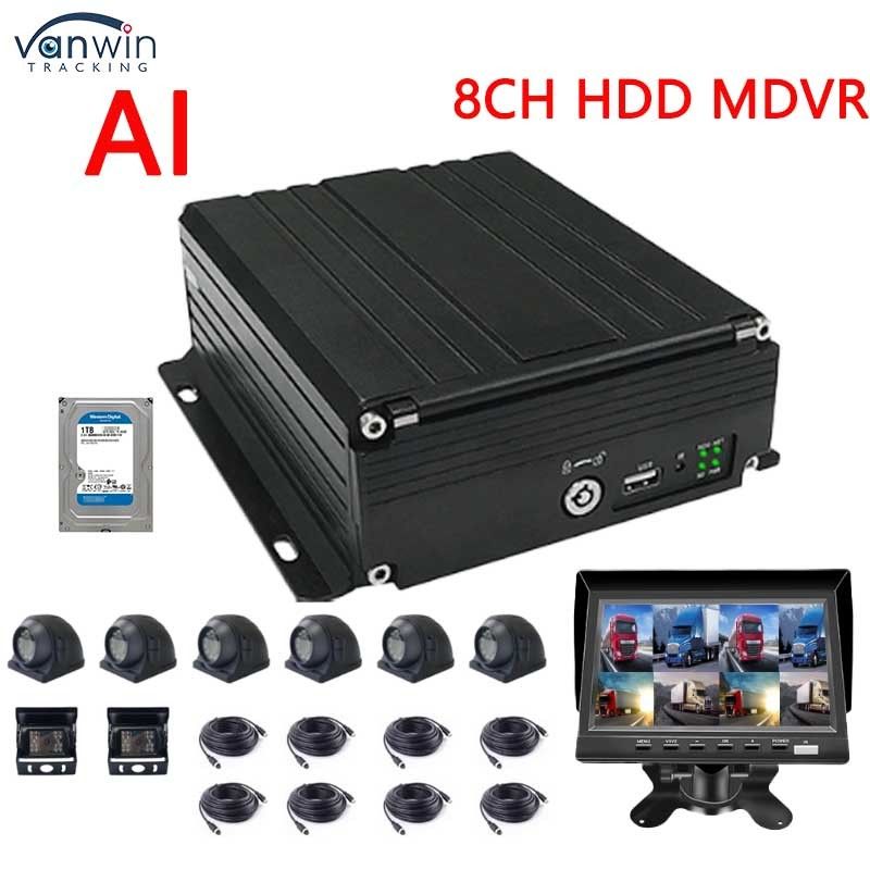 8CH 1080P AI MDVR con ADAS DMS, registratore video per camion e autobus 4G GPS, supporto HDD SSD OEM