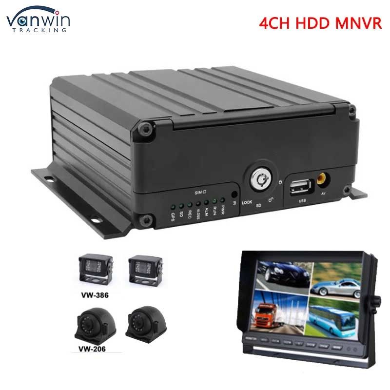 4CH 1080P AHD 3G 4G WIFI E GPS SD HHD NVR mobile per autobus / camion / taxi