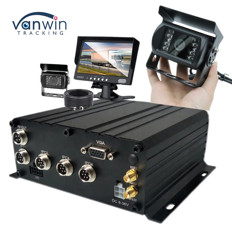 Sistema di sorveglianza mobile a bordo 4CH AHD 1080P con HDD Storage e display di monitoraggio HD