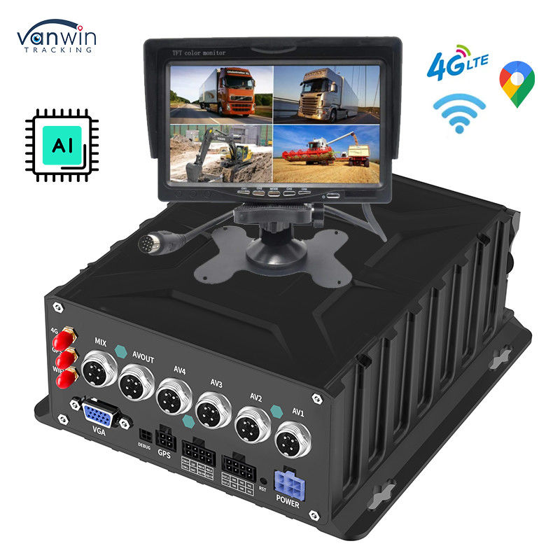 4CH 1080P Vehicle Monitoring Reverse Backup Camera AI MDVR Sistema di tracciamento GPS del veicolo