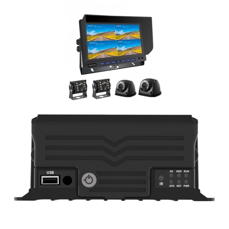 4 canali AI MDVR con GPS Vehicle Tracker Blind Spot Detection Vehicle Mounted Hard Disk Recorder