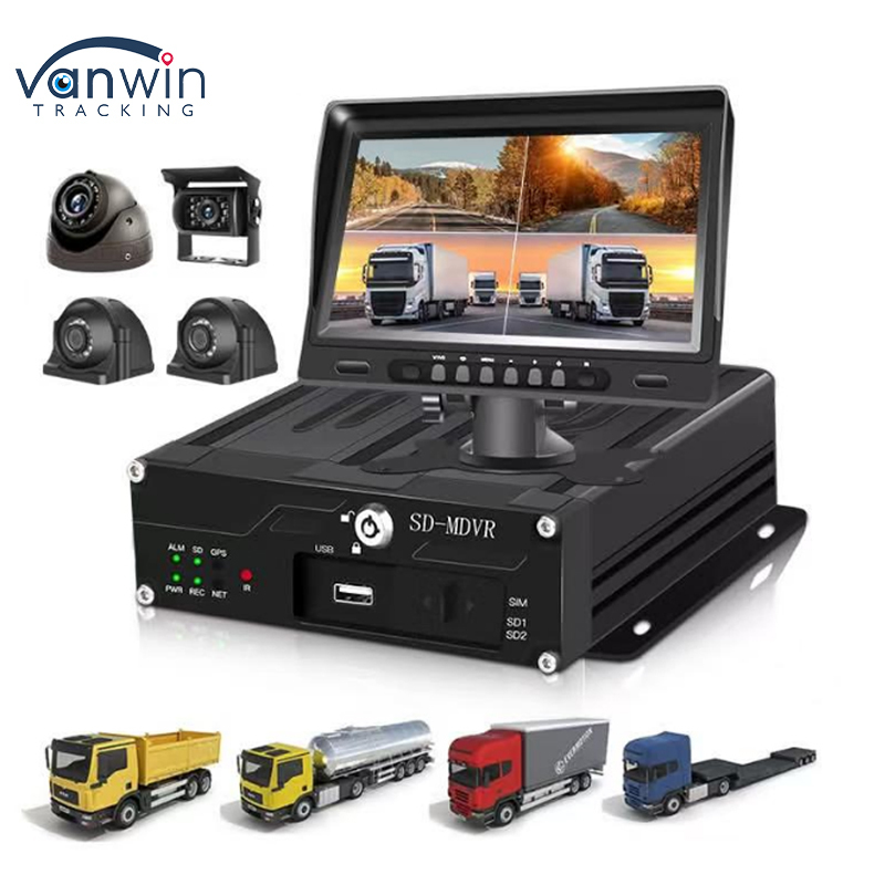 4G WiFi GPS Vehicle MDVR Recorder 4 Channel 1080P HD Truck DVR con Night Vision Motion Detection Tracking in tempo reale