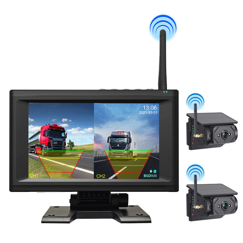 Schermo di visualizzazione impermeabile da 7 pollici Sistema di telecamere di monitoraggio con ricarica automatica wireless a 1/2/4 canali