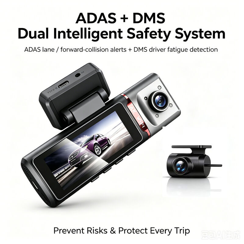 3 canali HD DVR Dash Cam 4G 4K Front 1080P Cabina posteriore GPS Tracking ADAS DMS 24/7 Parking Monitor per la sicurezza della flotta