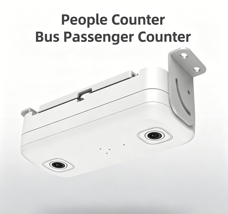 Contatore 3D binocolare per autobus Dispositivo di conteggio passeggeri a doppia lente Sensore automatico con telecamera