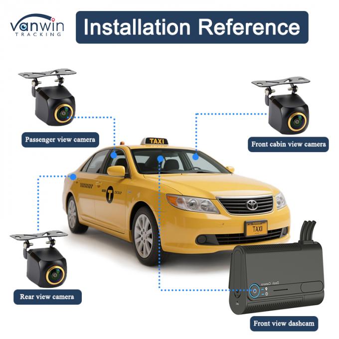 Alte prestazioni 1-4 Camera Dash Cam Video MDVR con AADA BSD DMS WIFI GPS 4G Funzionalità Fotocamera auto per taxi 2