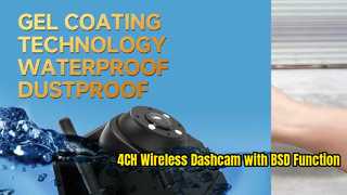 Dashcam wireless 4 canali 720P per camion/camper – Allarme BSD IPS da 7", magnetico e ricaricabile